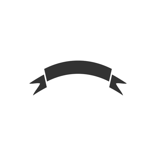 Bannière Icône Noire Plat Sur Fond Blanc — Image vectorielle