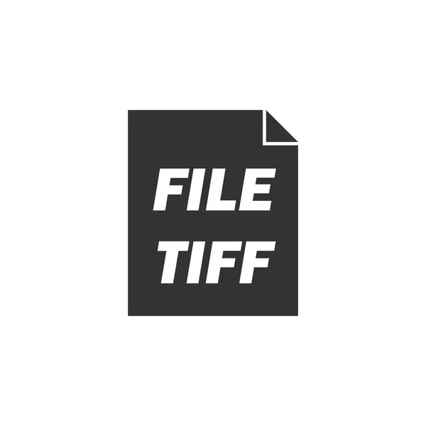 Tiff ファイルです 白い背景の黒いアイコン フラット — ストックベクタ