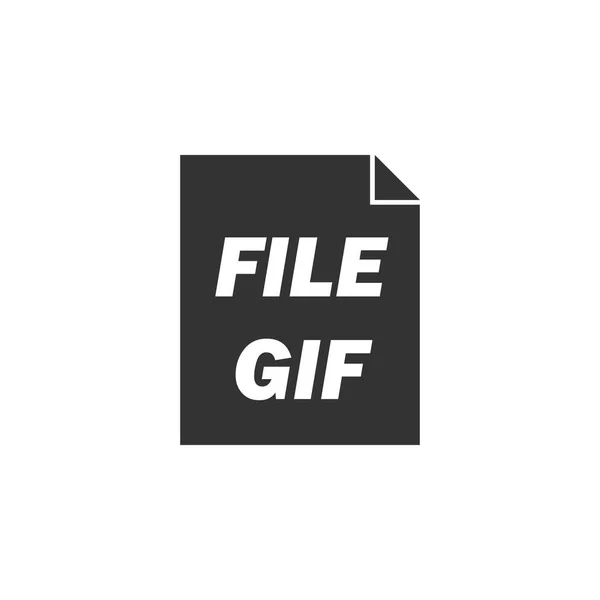 Gif 形式です 白い背景の黒いアイコン フラット — ストックベクタ