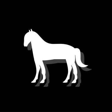 At. Gölge beyaz daire basit simgesi