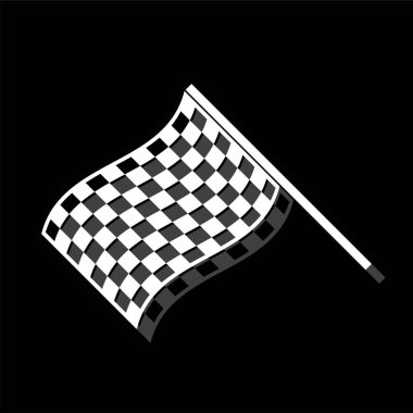 Bayrak yarışı. Gölge beyaz daire basit simgesi