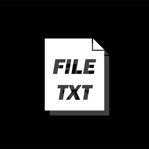 Archivo Txt Icono Simple Plano Blanco Con Sombra — Vector de stock