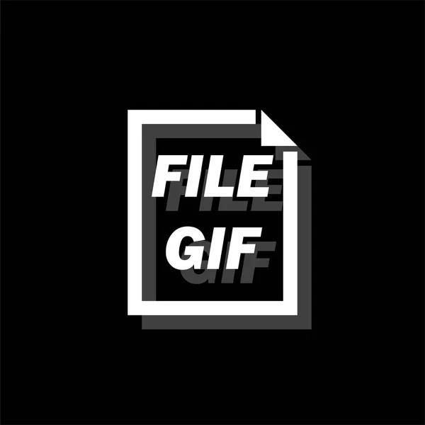 Gif ファイルです 影のついた白いシンプルなフラット アイコン — ストックベクタ