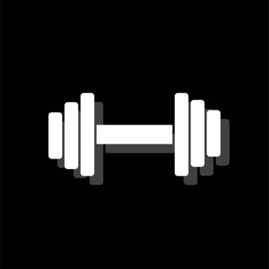 Halter. Gölge beyaz daire basit simgesi