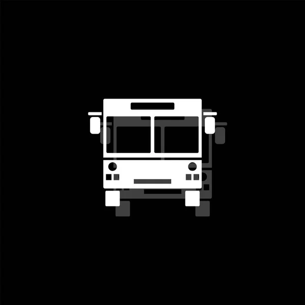 Autobús Icono Simple Plano Blanco Con Sombra — Archivo Imágenes Vectoriales