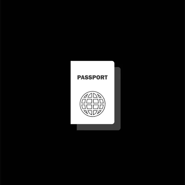 Паспорт Біла Плоска Проста Іконка Тіні — стоковий вектор