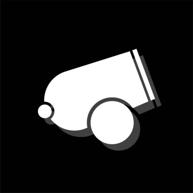 Top. Gölge beyaz daire basit simgesi