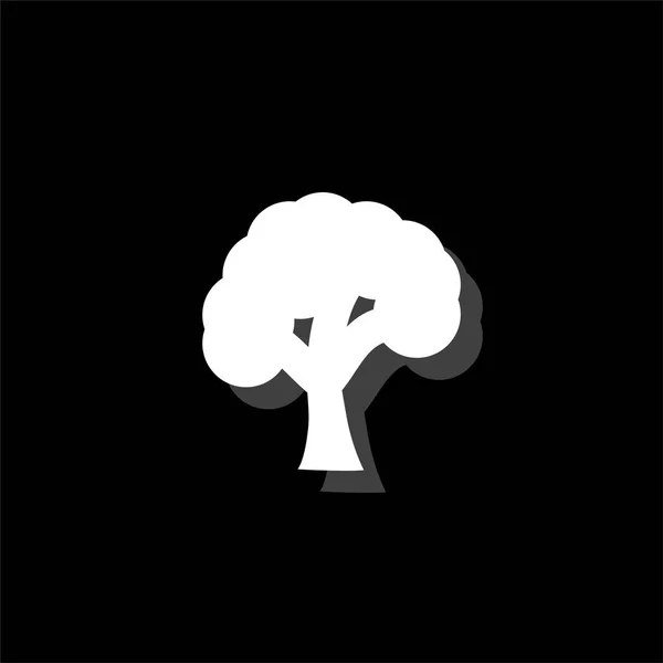 Icono del árbol plano — Vector de stock