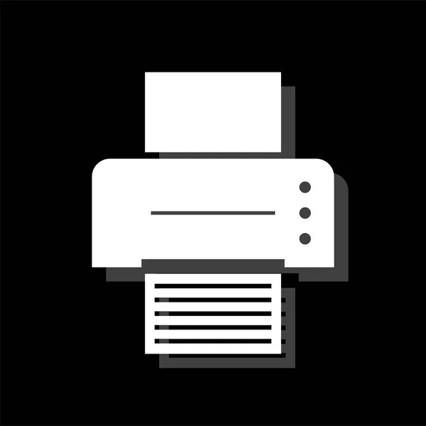 Icono de la impresora plana — Vector de stock