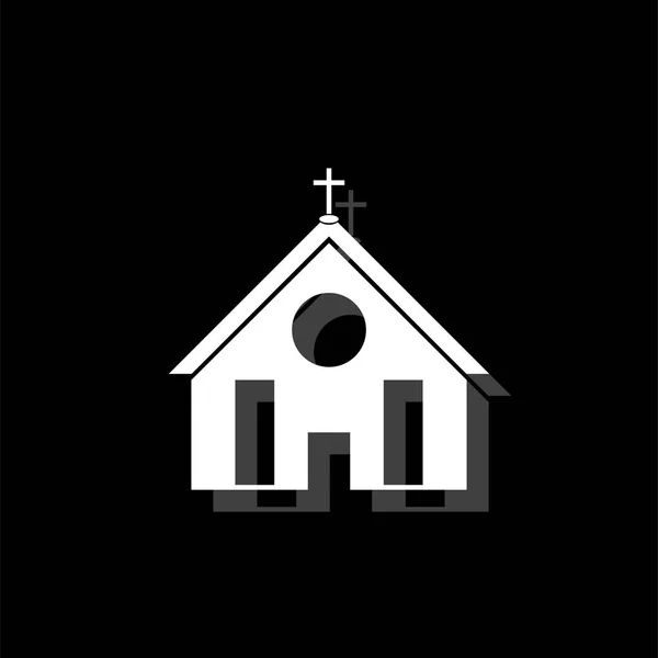 Church icon flat — Stock Vector