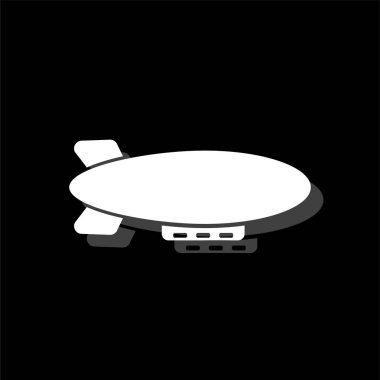 Zeplin zeppelin simgesi düz