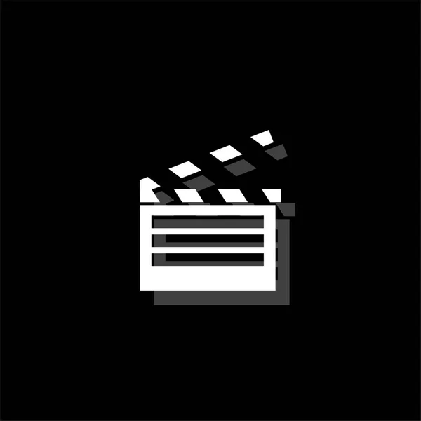 Film icône rabat plat — Image vectorielle