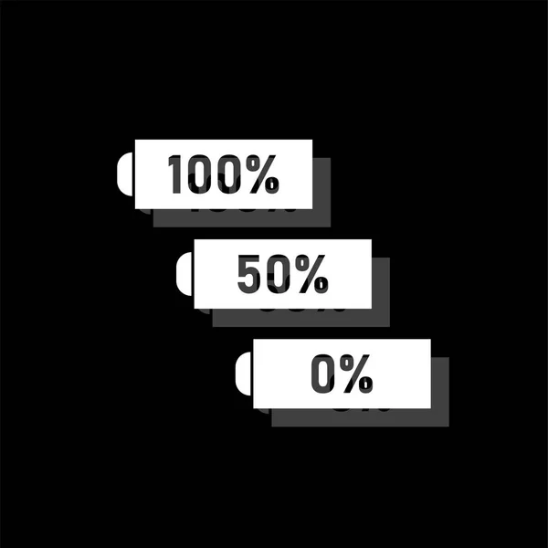 Batterie-Symbol flach — Stockvektor