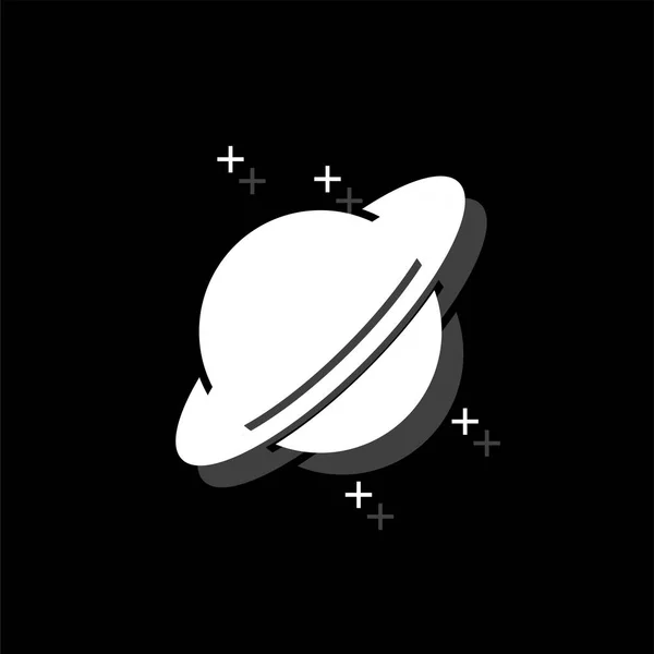 Planeta icono plano — Archivo Imágenes Vectoriales