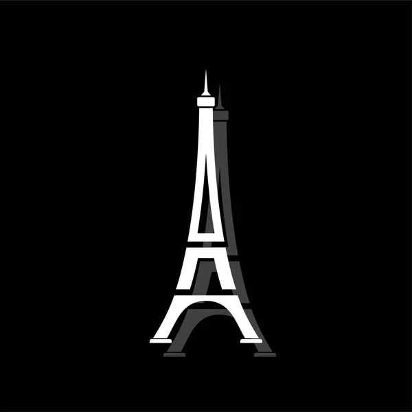 Torre Eiffel icono plano — Vector de stock