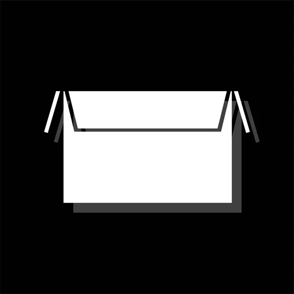 Open-Box-Symbol flach — Stockvektor