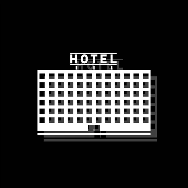 Icona dell'hotel piatto — Vettoriale Stock