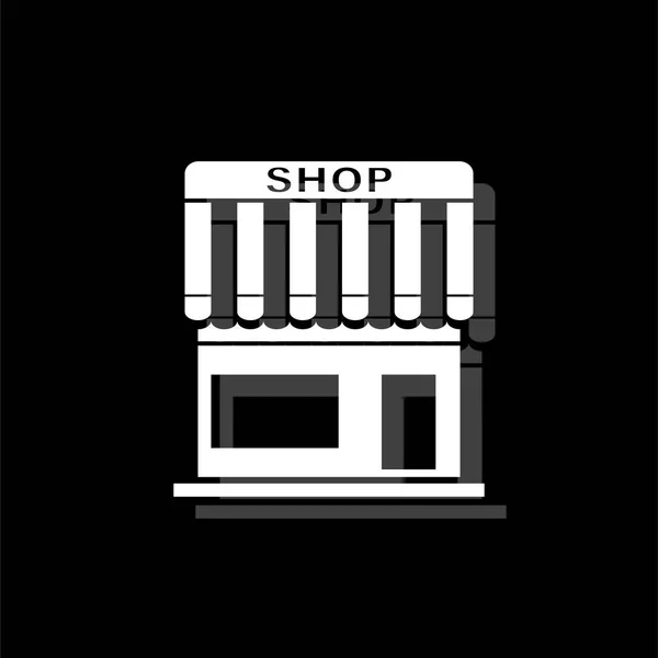 Icône magasin plat — Image vectorielle