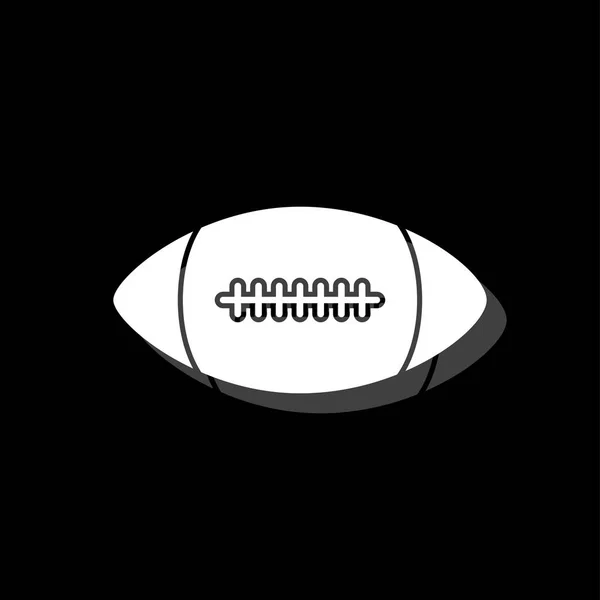Rugby topu simgesini düz — Stok Vektör