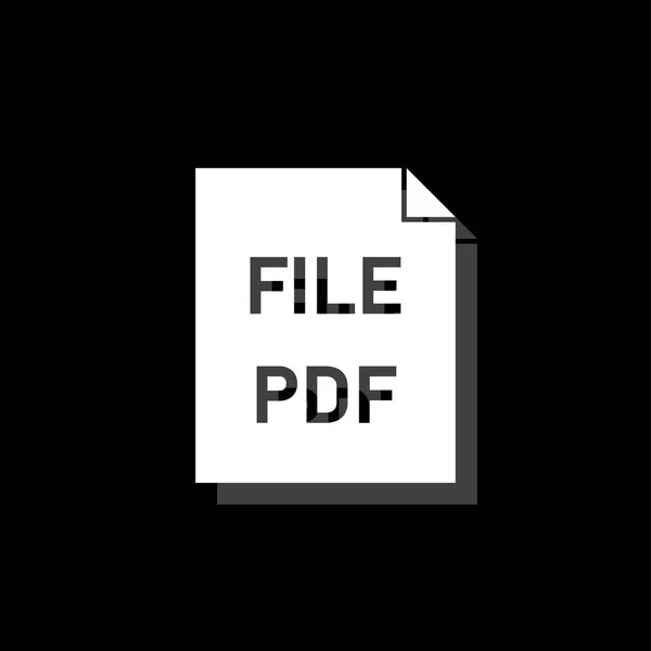 PDF icono plano — Vector de stock