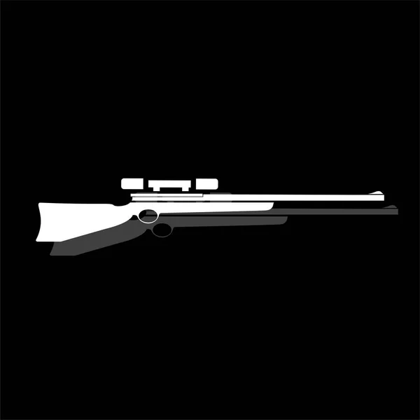 Sniper Rifle pictogram plat — Stockvector