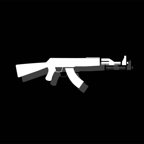 Assault rifle pictogram plat — Stockvector