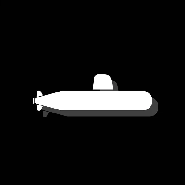 Icona sottomarino piatta — Vettoriale Stock