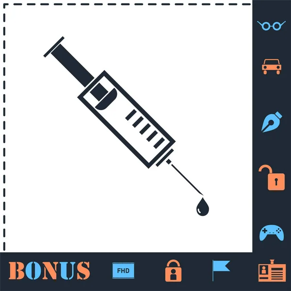 Vaccination icon flat — Stock Vector