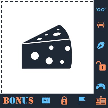 Cheese icon flat clipart