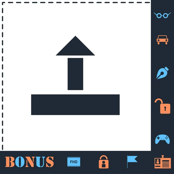 Subir icono plano — Archivo Imágenes Vectoriales