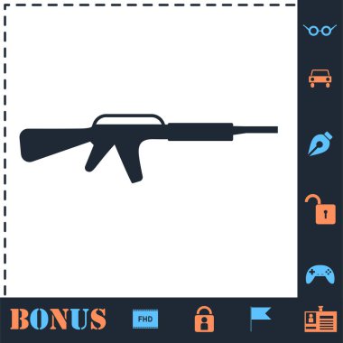 Saldırı karabina simgesi düz