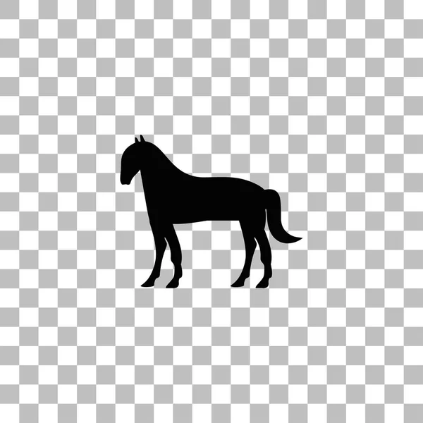 Icono de caballo plano — Vector de stock