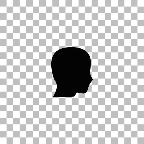 Icono de cabeza plana — Vector de stock