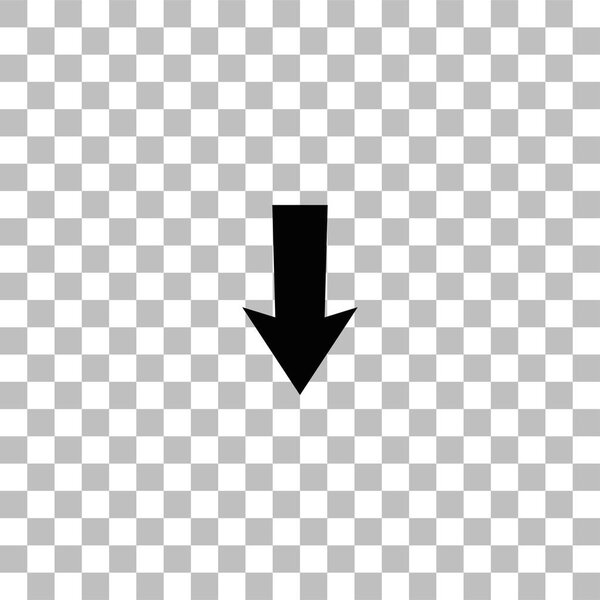 Down arrow icon flat