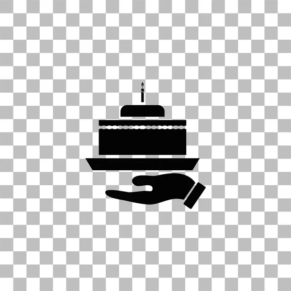Icône tarte plat — Image vectorielle