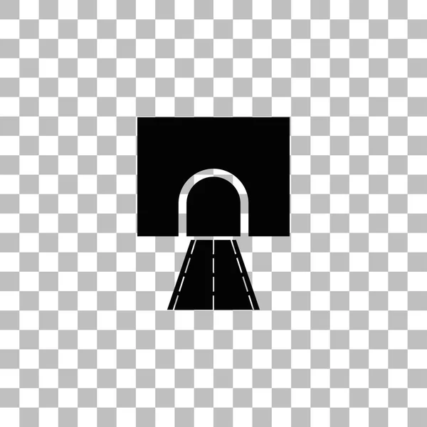 Icona del tunnel stradale piatta — Vettoriale Stock
