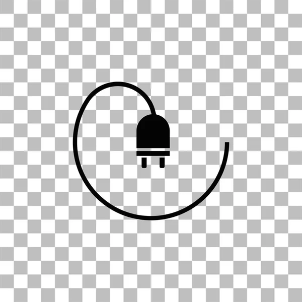 Plug icono plano — Archivo Imágenes Vectoriales