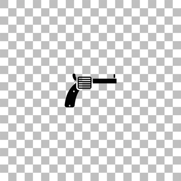 Icono del revólver plano — Archivo Imágenes Vectoriales