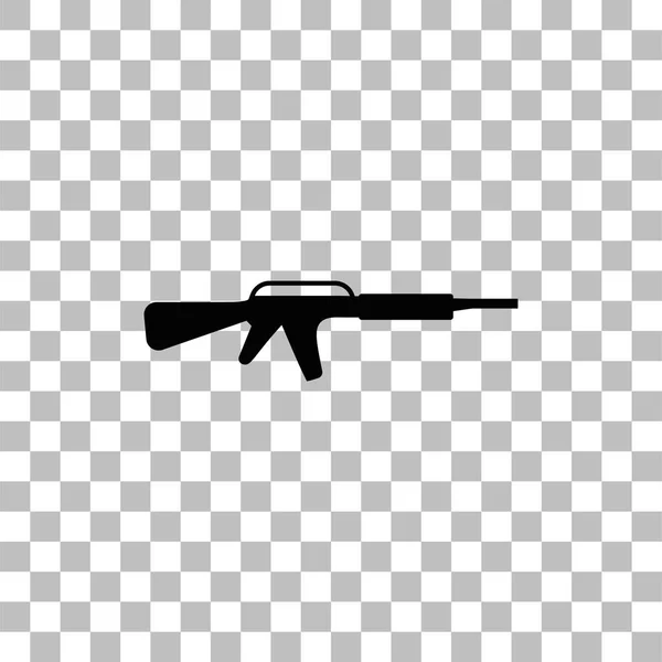 Assault carbine icon flat — Stock Vector