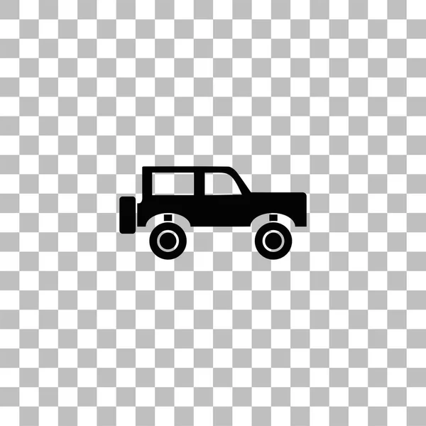 Jeep reizen pictogram plat — Stockvector