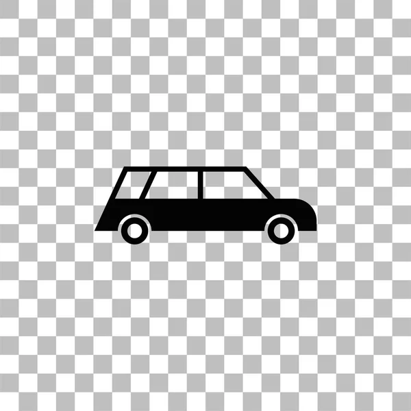 Passagier auto pictogram plat — Stockvector