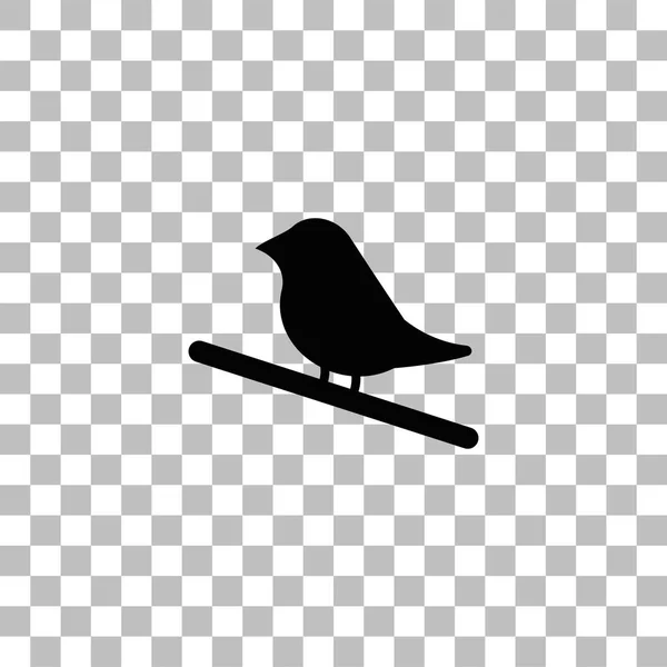Icono pájaro plano — Archivo Imágenes Vectoriales
