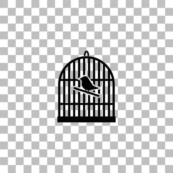 Icono de la jaula de aves plana — Archivo Imágenes Vectoriales