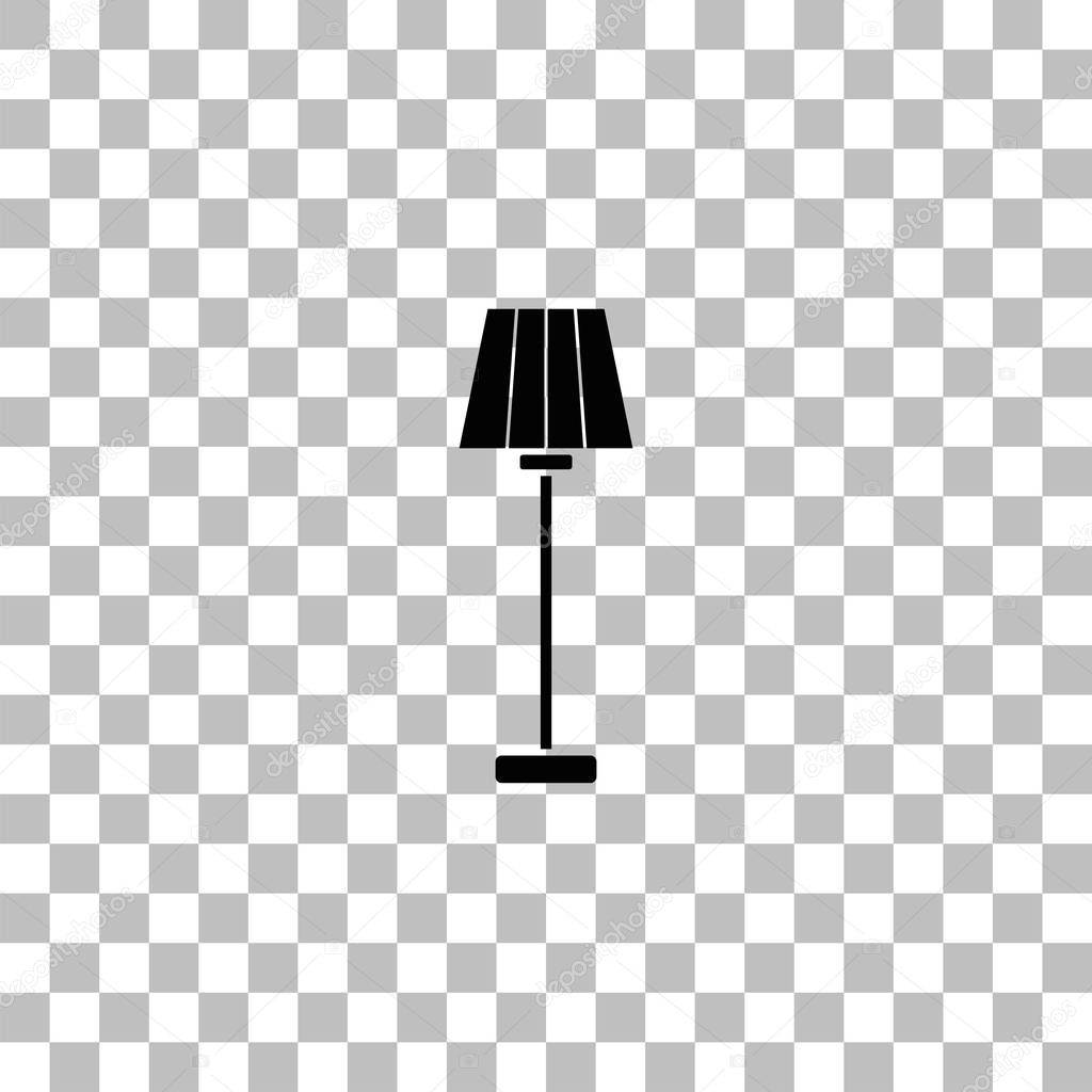 Floor lamp icon flat