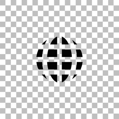 Gezegen simgesi düz