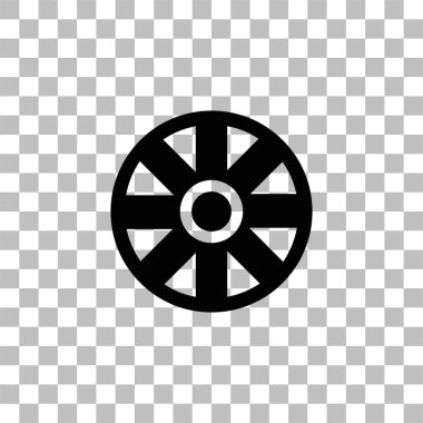 Arabası tekerlek simgesi düz