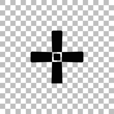 Simge düz Cadılar Bayramı mezar çapraz