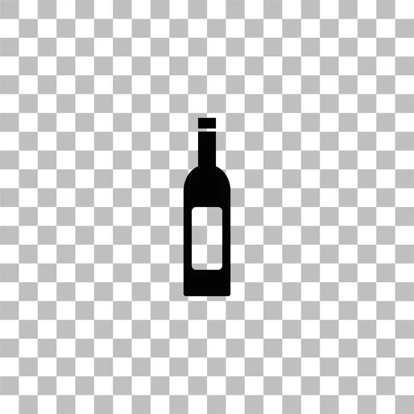 ワイン ボトル アイコン フラット — ストックベクタ