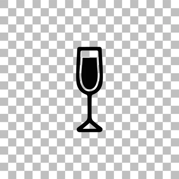 ワインのフラット ガラス アイコン — ストックベクタ