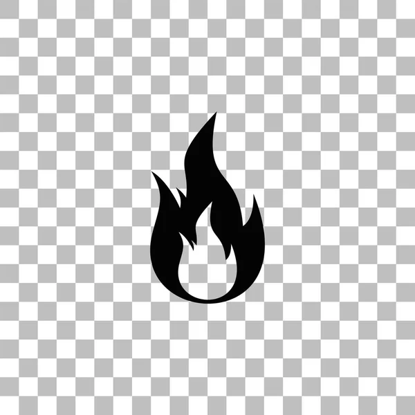 Fire icon flat — Stock Vector